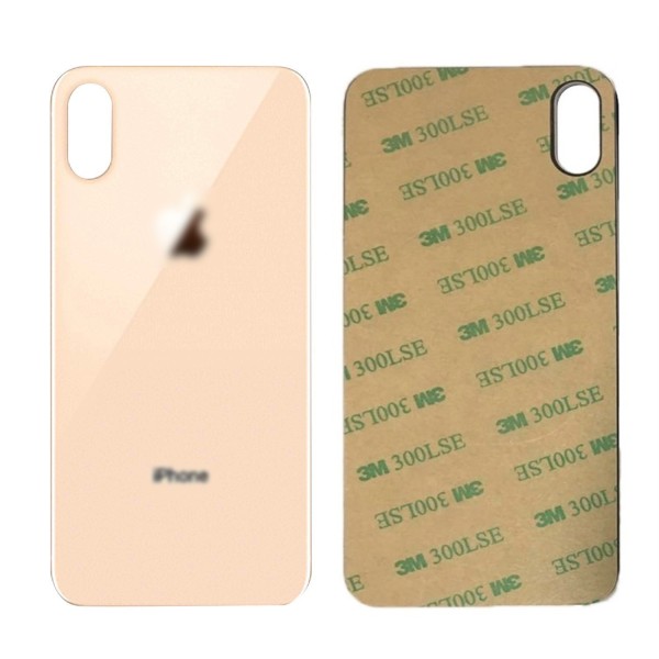 LM Technology - Vitre arriére Pour iPhone X - Gold (Big Hole)