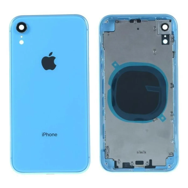 Vitre arrière (Adhésif) iPhone Xr Bleu (Version BIG HOLE