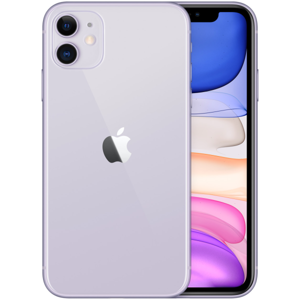 LM Technology - Vitre arrière Pour iPhone 11 - Mauve (Big Hole)