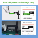 Support Bras Microscope Luowei LW-017 – Rotation 360° Métal – Image 3