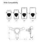 Support de téléphone pour grille d'aération de voiture – Image 3