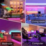 Ruban LED RGB Murale avec Télécommande - 16 Couleurs – Image 4