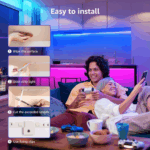 Ruban LED RGB Murale avec Télécommande - 16 Couleurs – Image 5