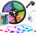 Ruban LED RGB Murale avec Télécommande - 16 Couleurs